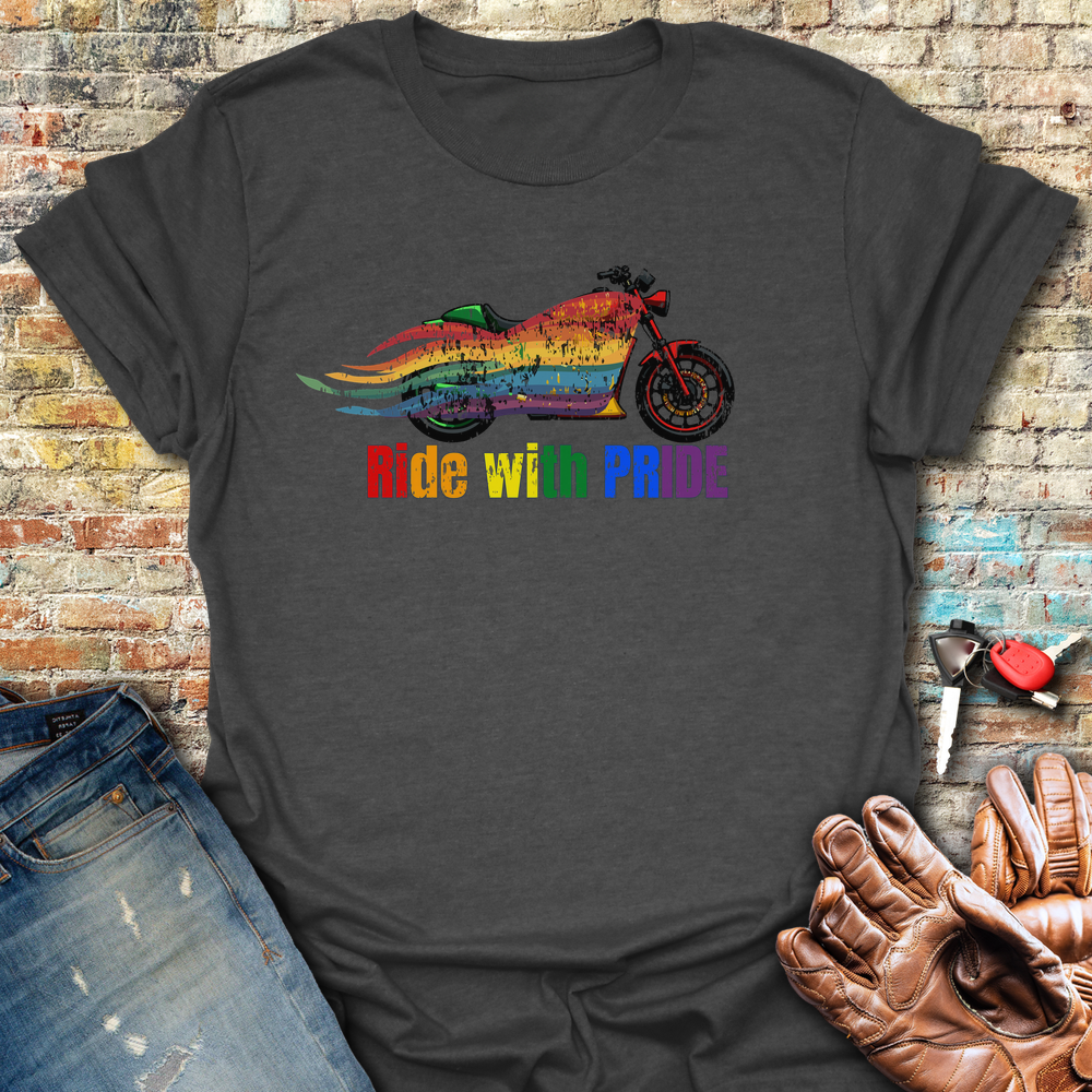 Rainbow Motorcycle T-Shirt