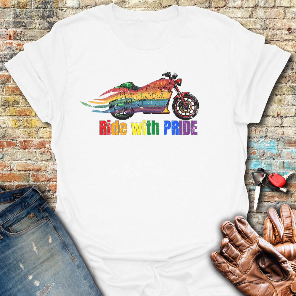 Rainbow Motorcycle T-Shirt