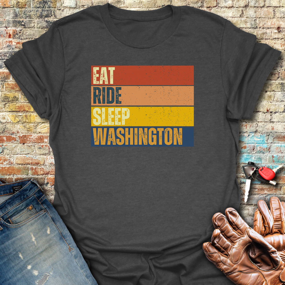 WA: Eat Sleep Ride WA T-Shirt