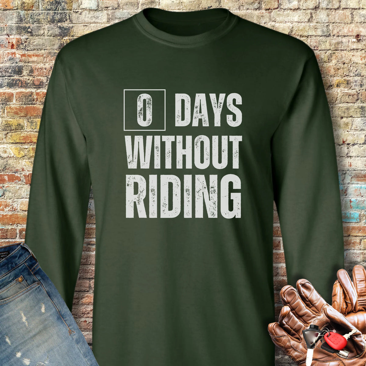 0 Days Long Sleeve T-Shirt - Forest Green