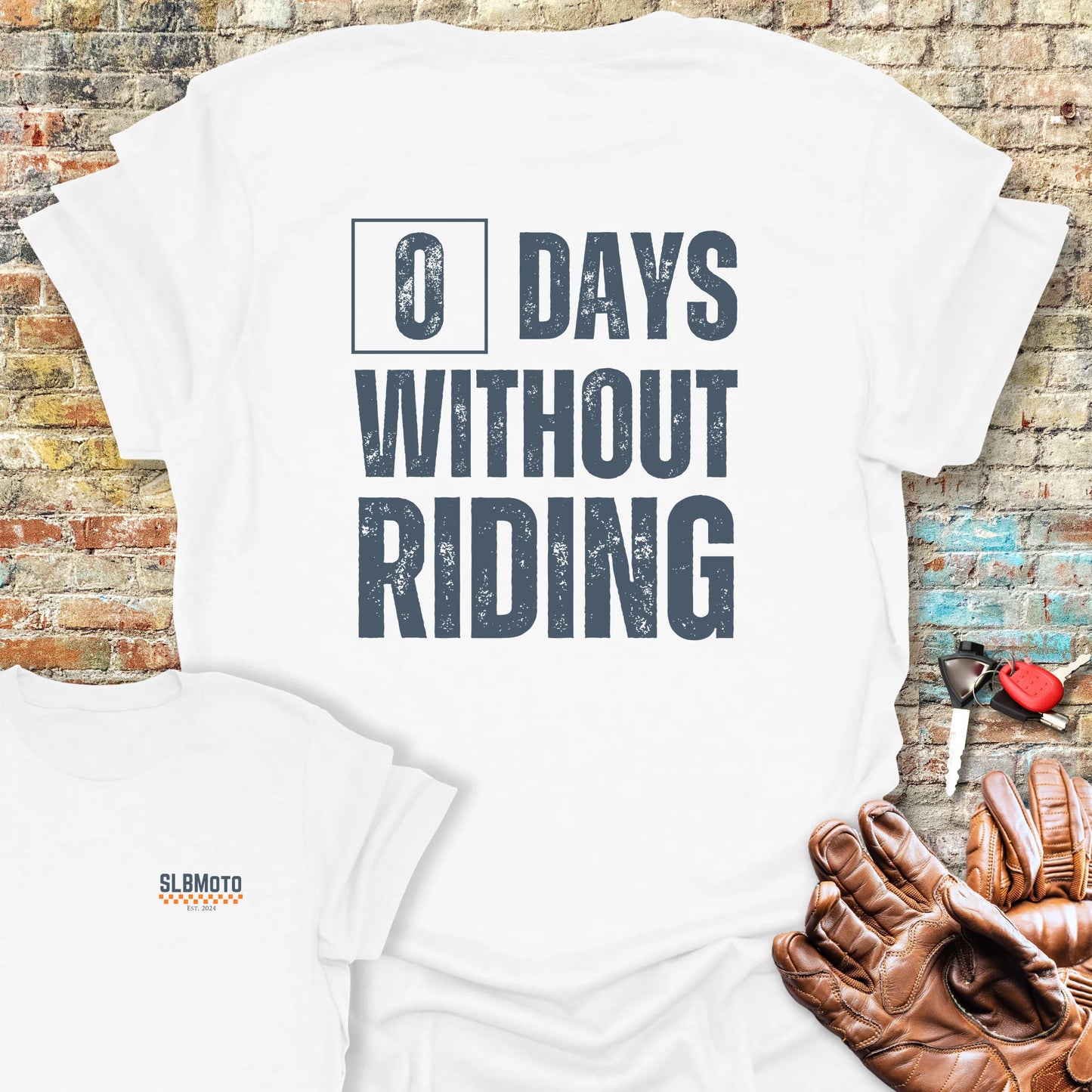 0 Days Back Print T-Shirt - White