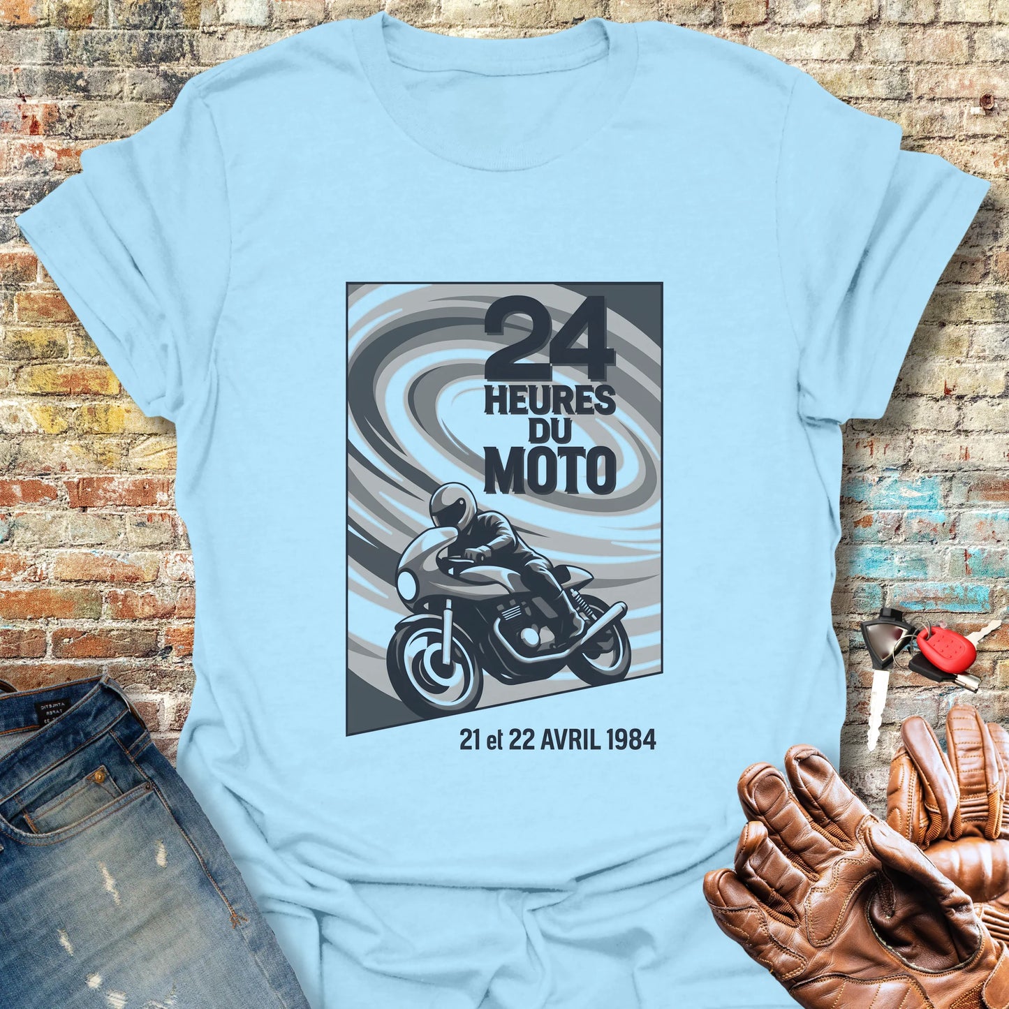 24 Heures T-Shirt - Light Blue