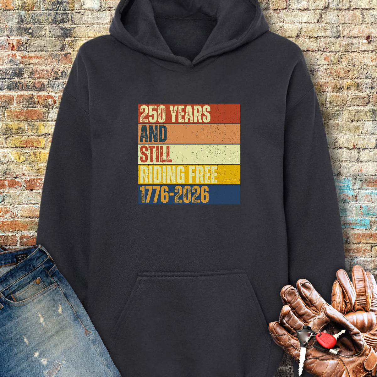 250 Years Block Hoodie - Black