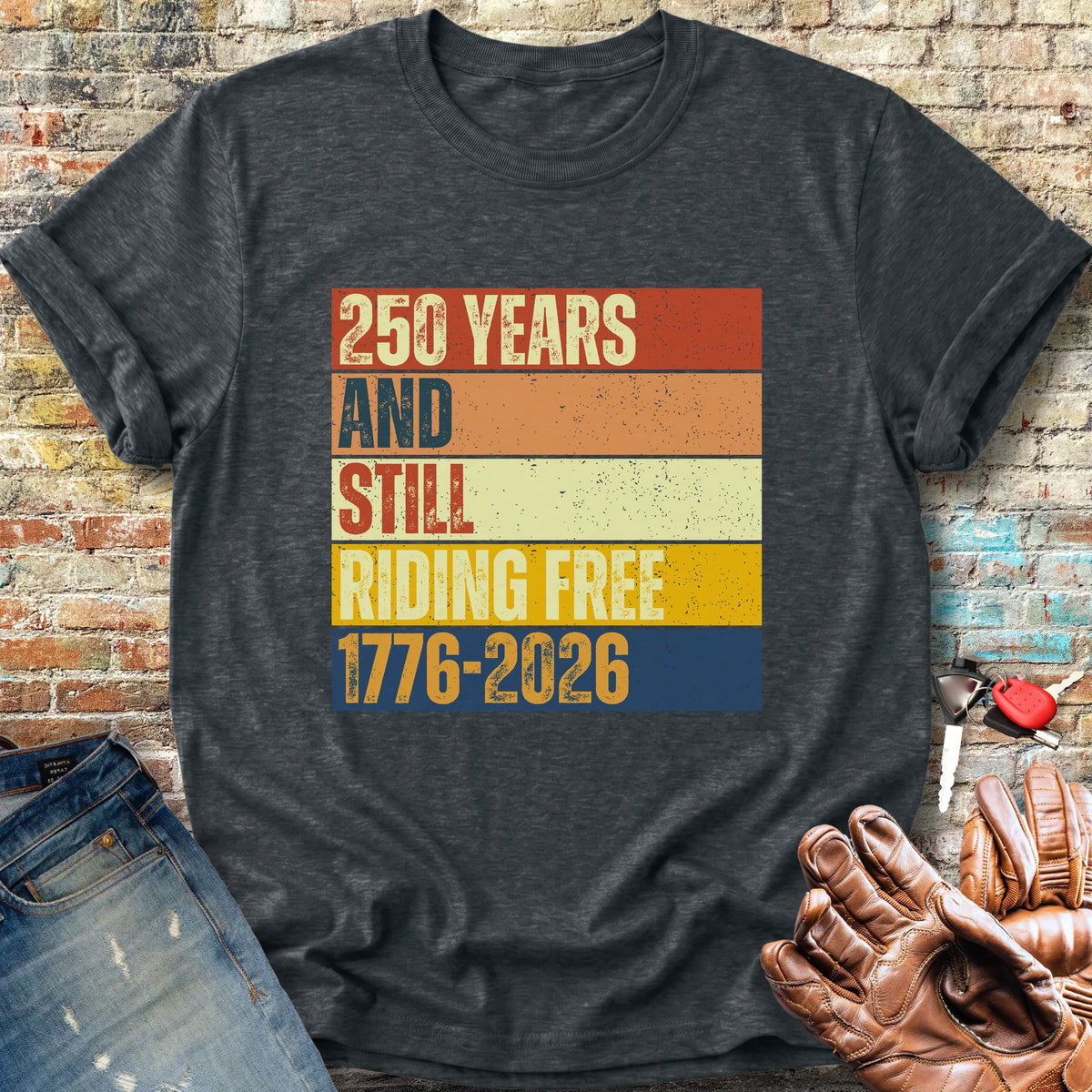 250 Years Block Classic T-Shirt - Dark Heather