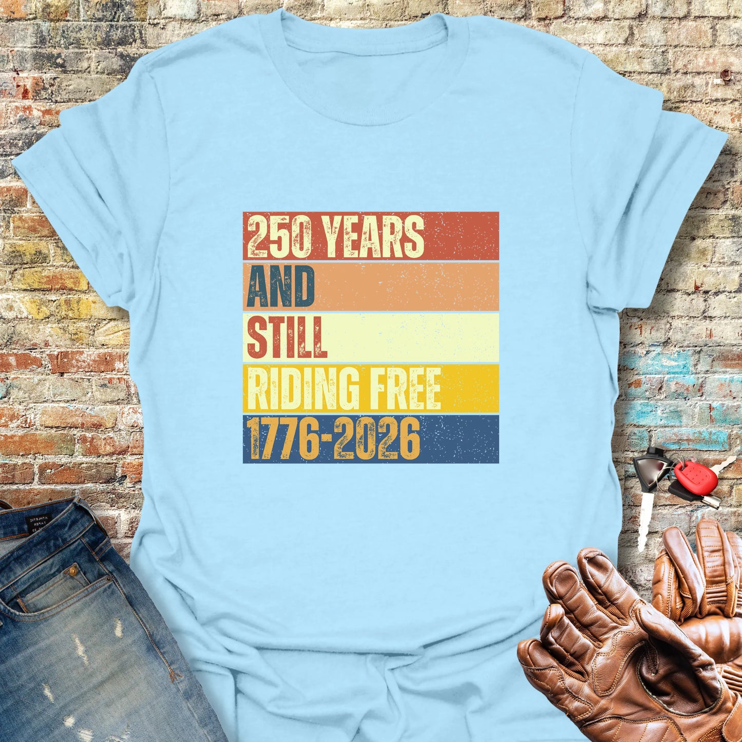 250 Years Block T-Shirt - Light Blue