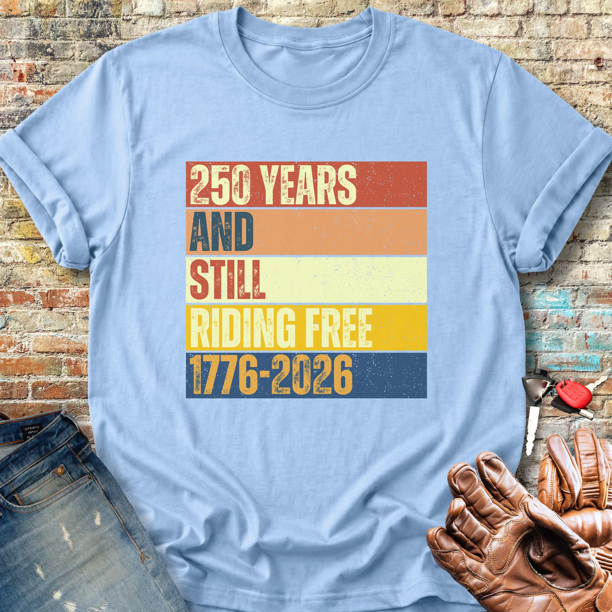 250 Years Block Classic T-Shirt - Light Blue