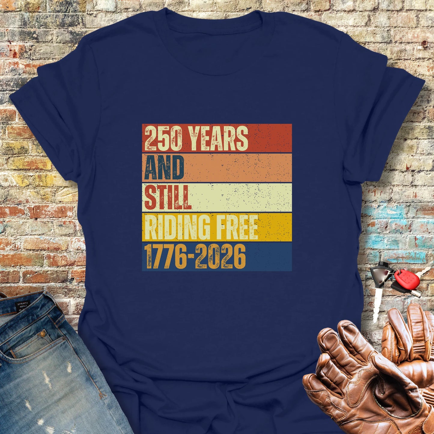 250 Years Block T-Shirt - Navy
