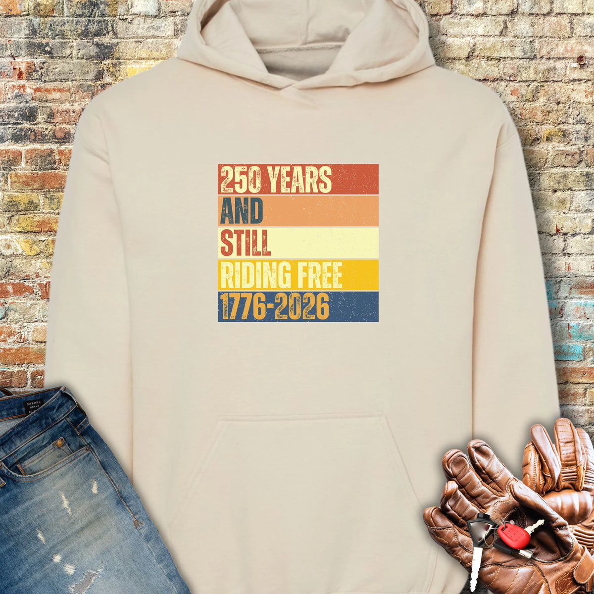 250 Years Block Hoodie - Sand