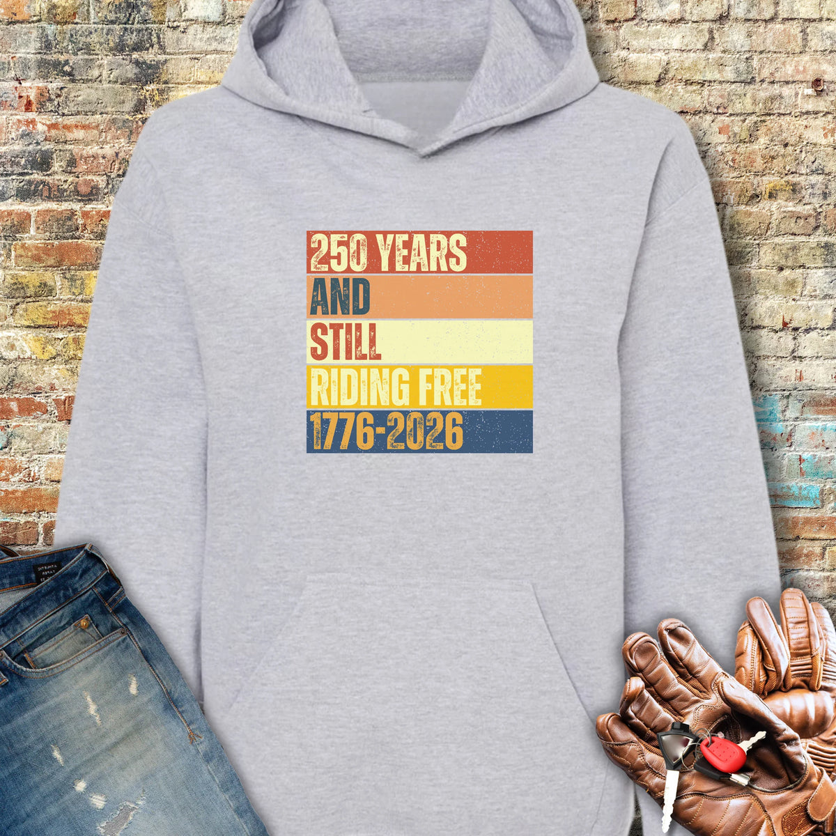 250 Years Block Hoodie - Sport Grey