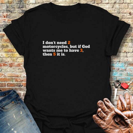 2, 3, 5 T-Shirt - Black