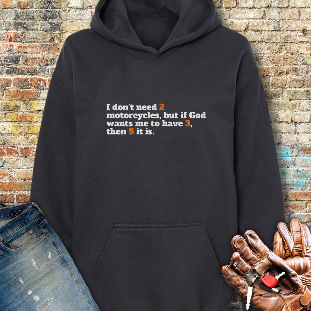 2, 3, 5 Hoodie - Black
