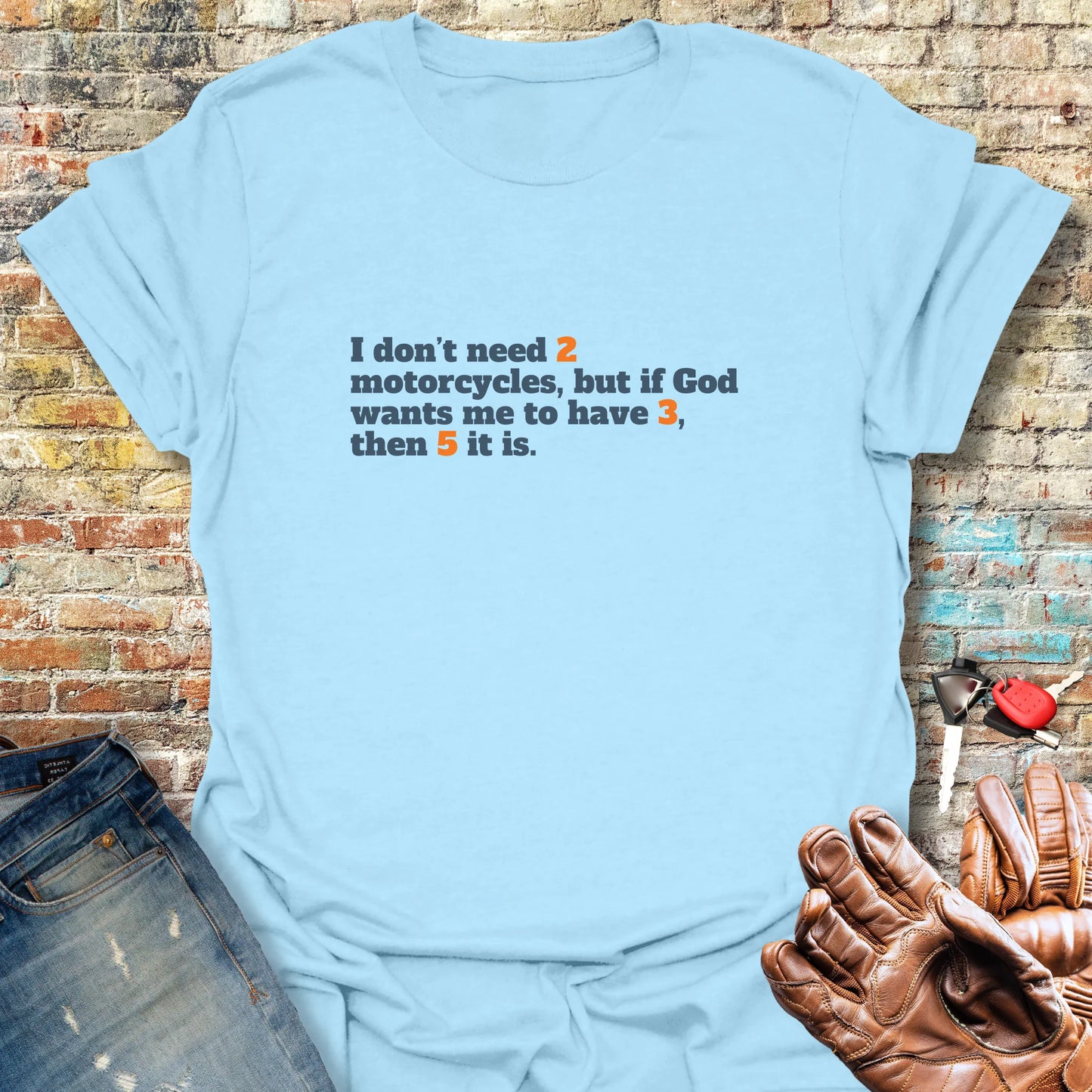 2, 3, 5 T-Shirt - Light Blue