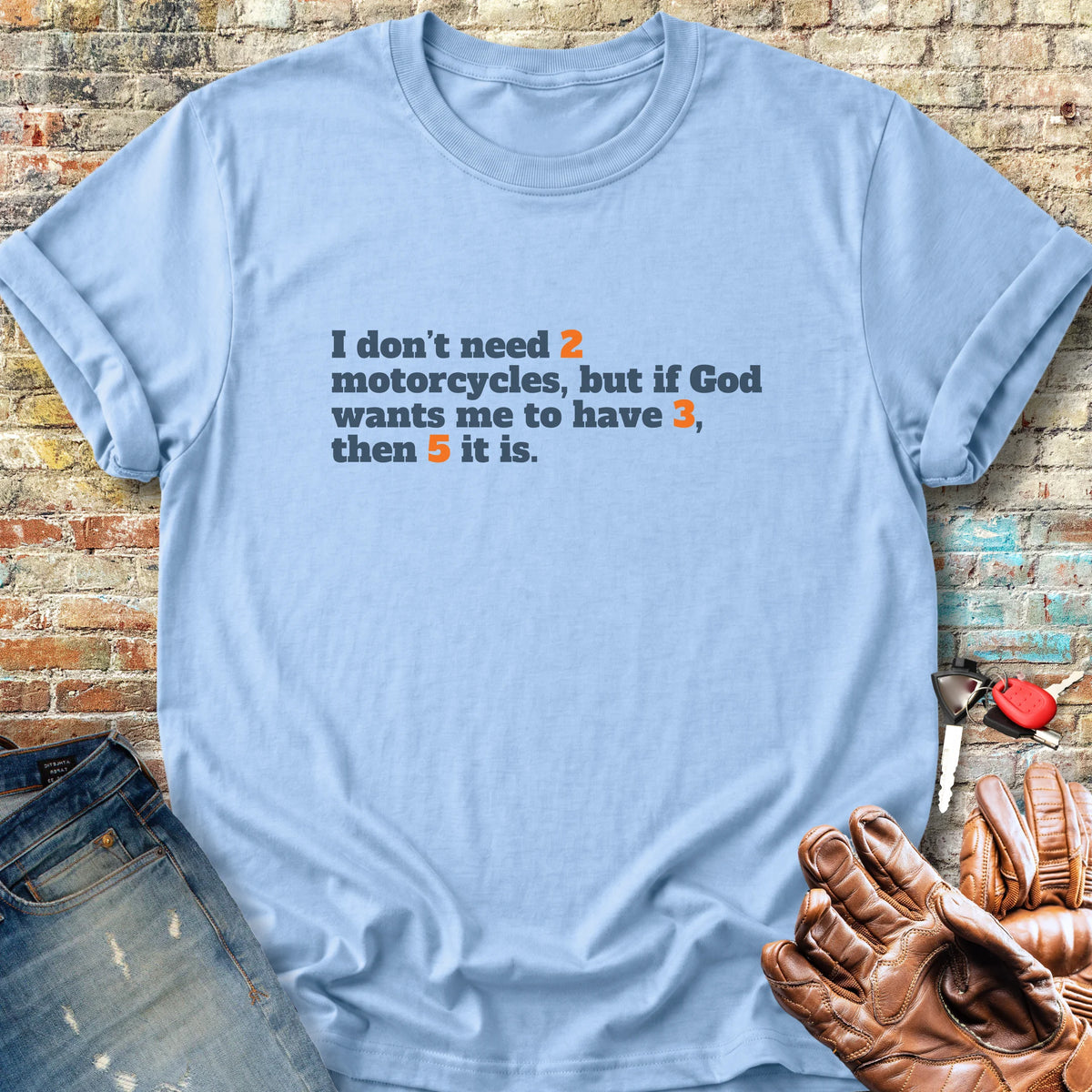 2, 3, 5 Classic T-Shirt - Light Blue