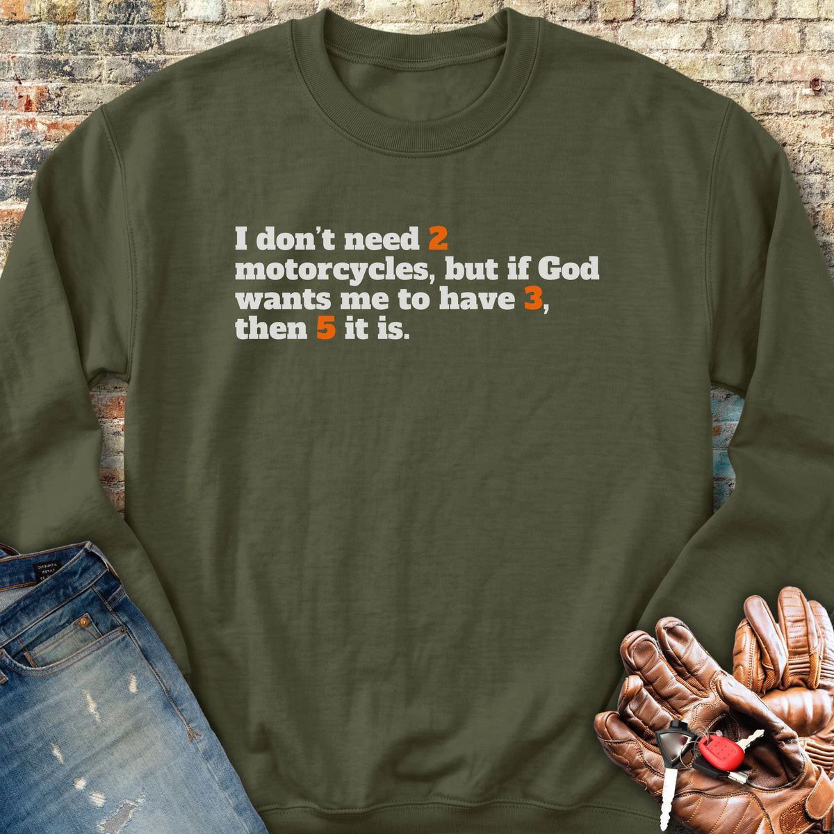 2, 3, 5 Sweatshirt - Military Green