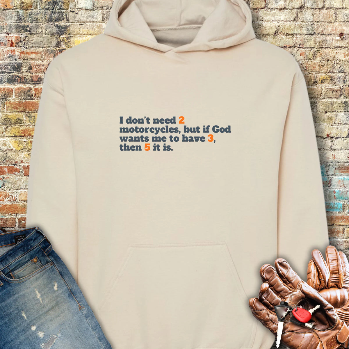 2, 3, 5 Hoodie - Sand