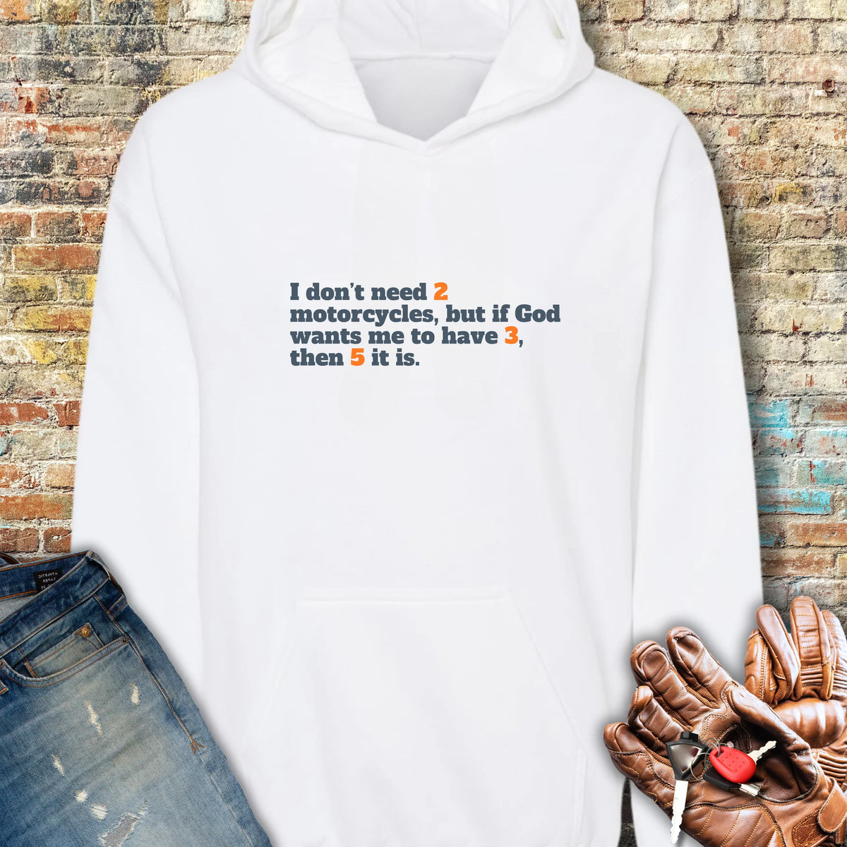 2, 3, 5 Hoodie - White