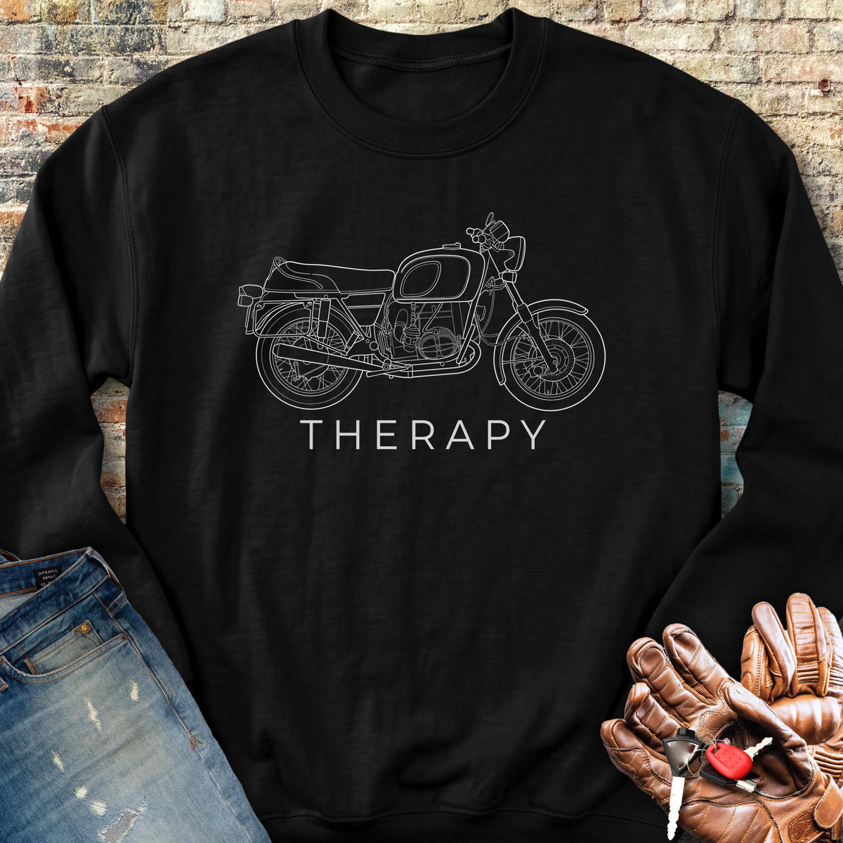 70's Therapy Sweatshirt - Black