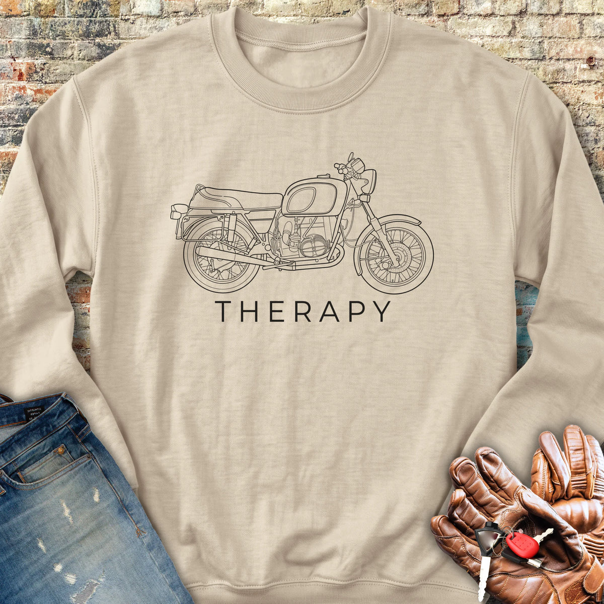 70's Therapy Sweatshirt - Sand
