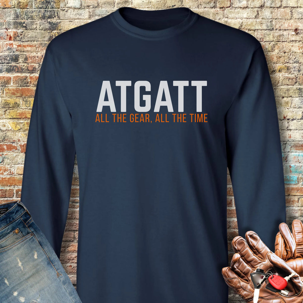 ATGATT Long Sleeve T-Shirt - Navy