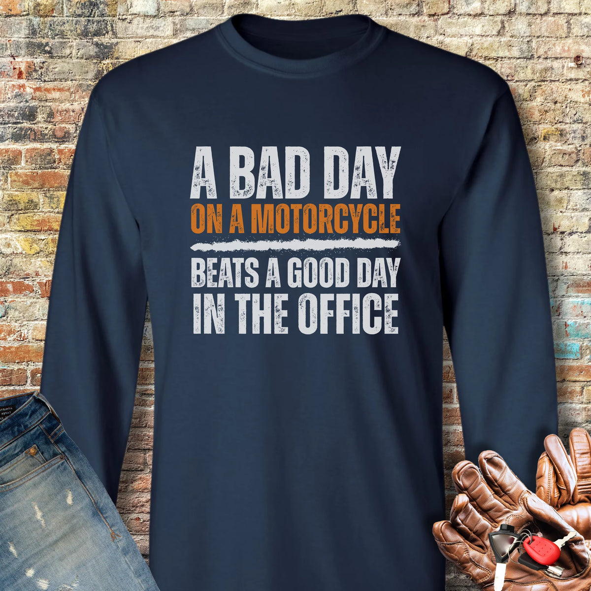 A Bad Day Long Sleeve T-Shirt - Navy