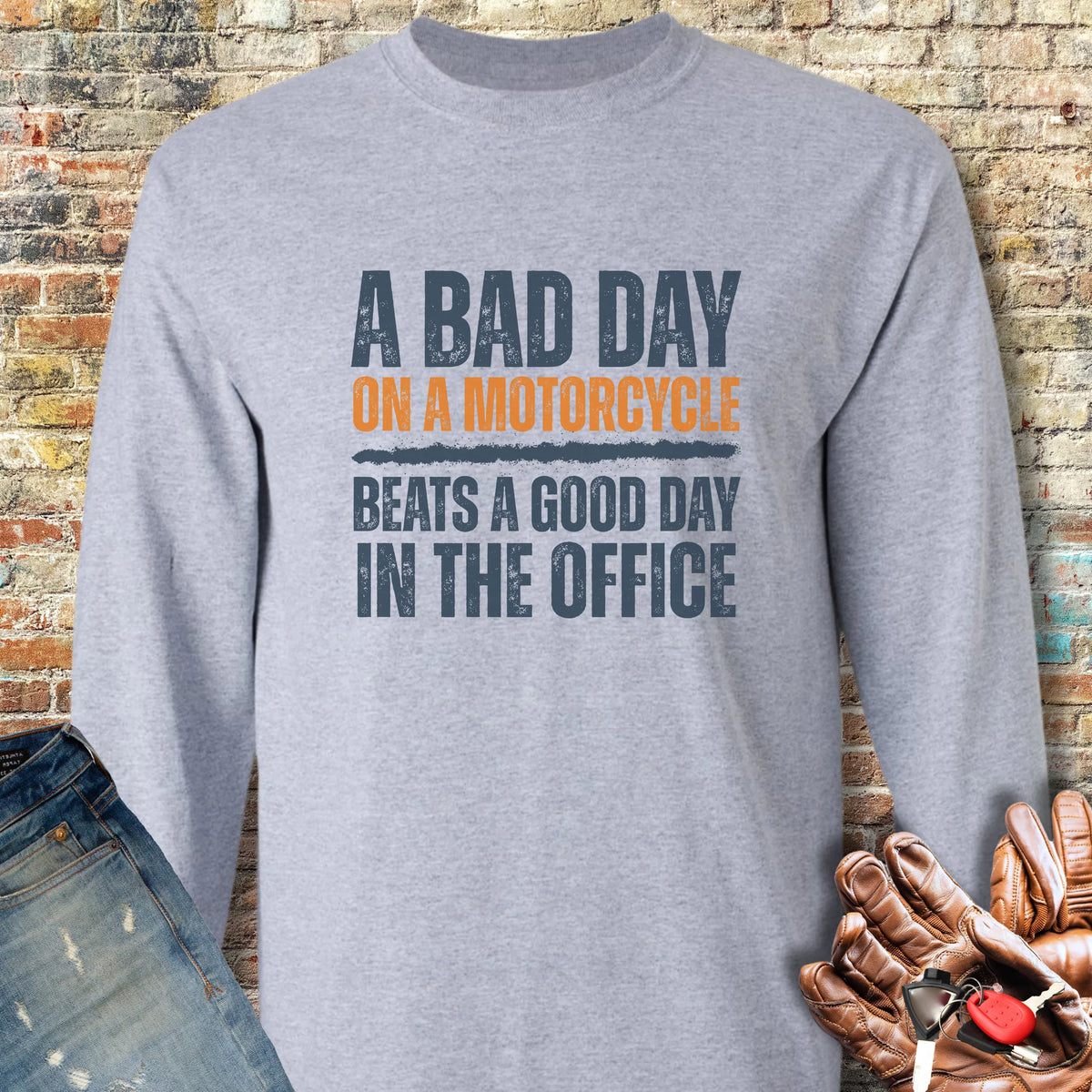 A Bad Day Long Sleeve T-Shirt - Sport Grey