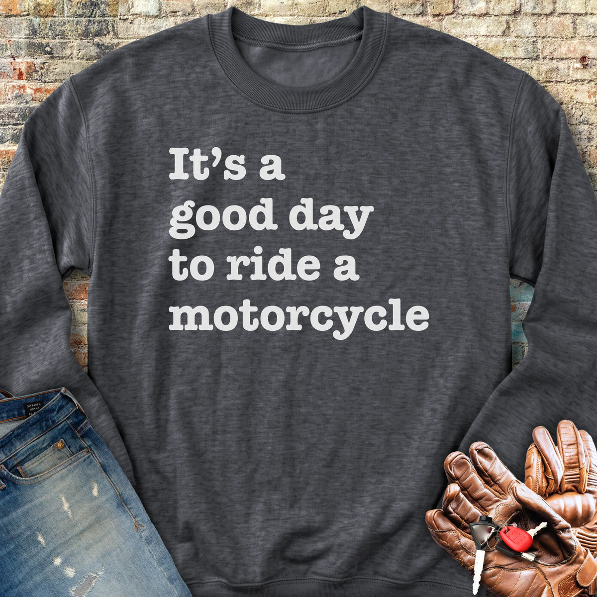 A Good Day Sweatshirt - Dark Heather