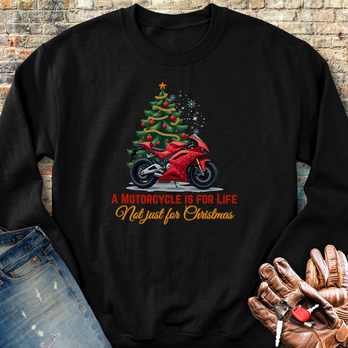 A Motorcycle Is For Life Sweatshirt - Black