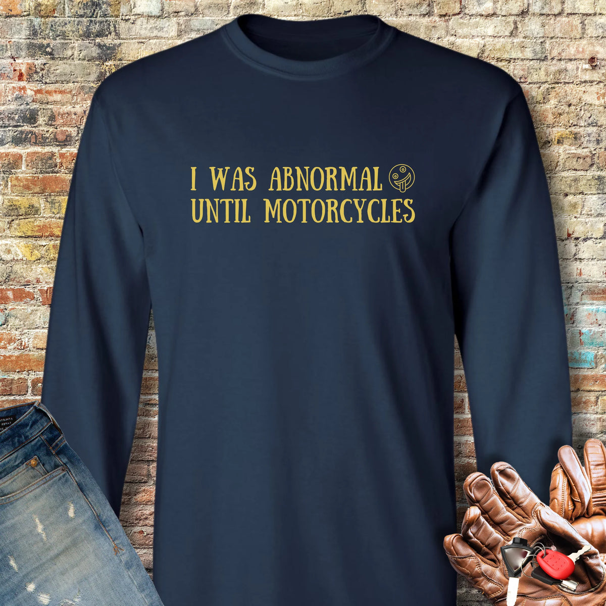 Abnormal Long Sleeve T-Shirt - Navy
