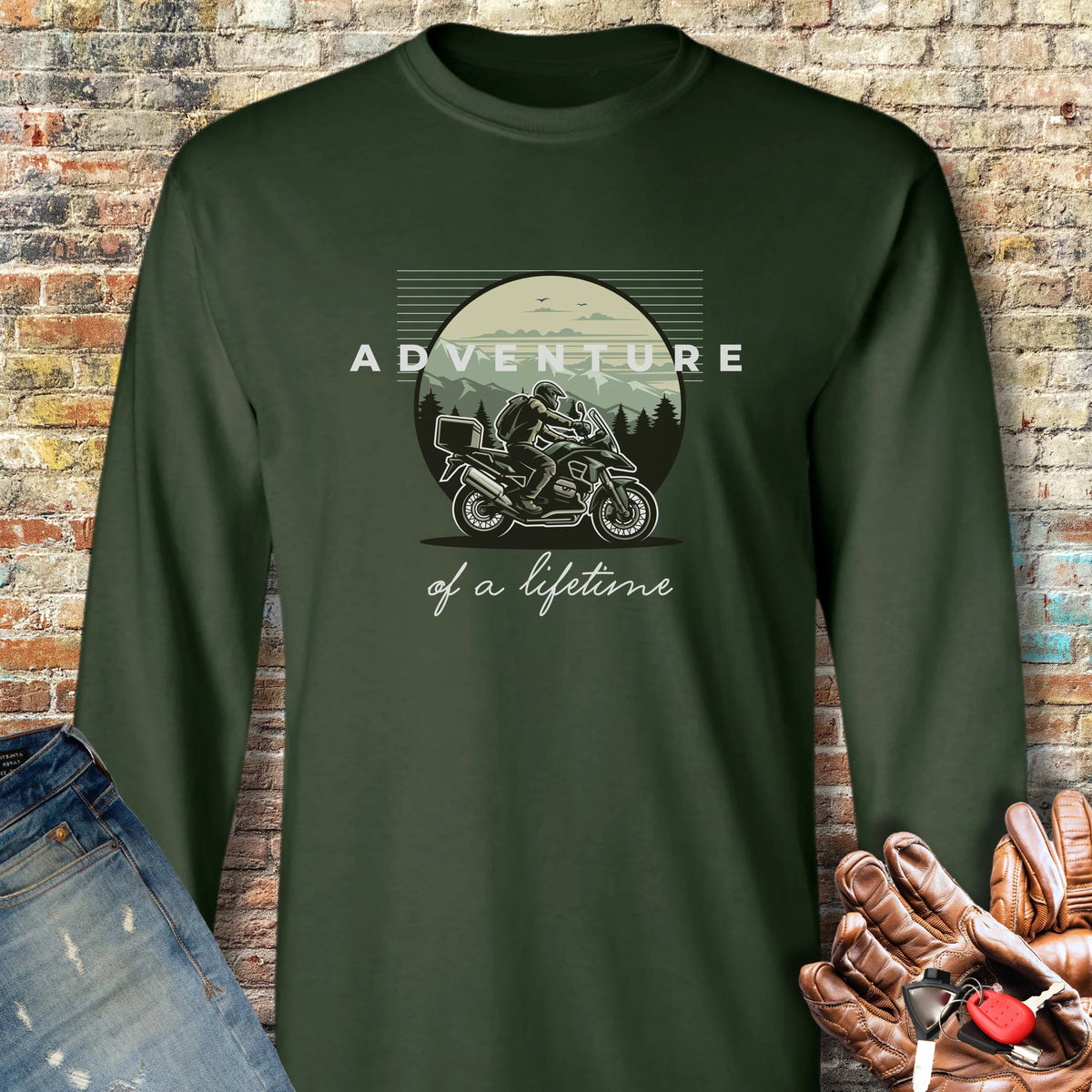 Adventure Of A Lifetime Long Sleeve T-Shirt - Forest Green
