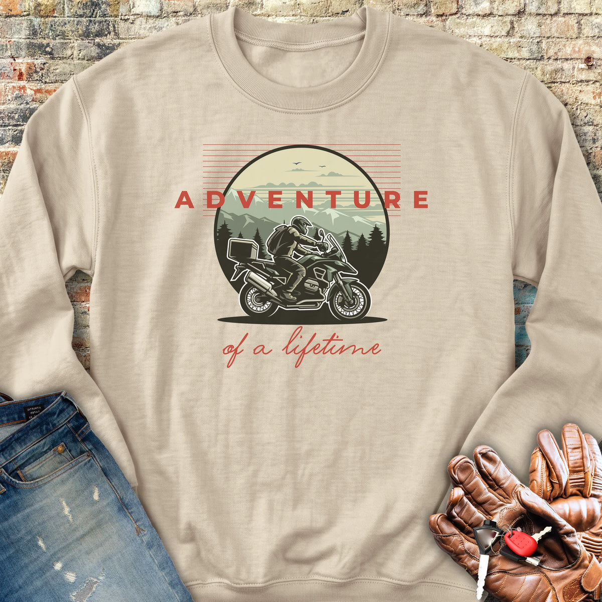 Adventure Of A Lifetime Sweatshirt - Sand