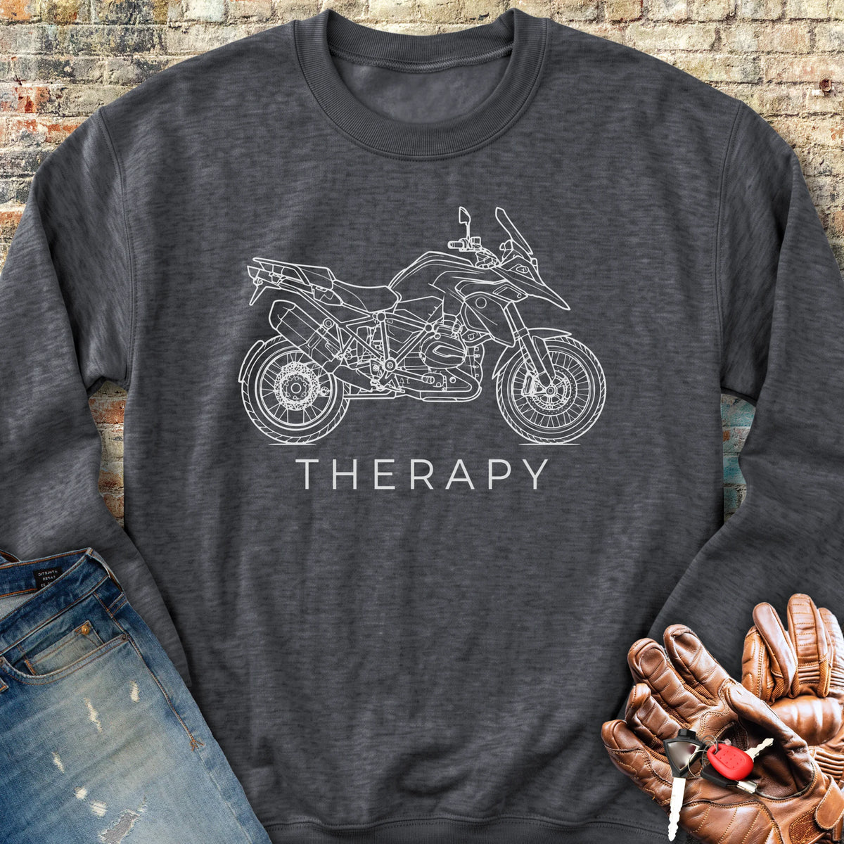 Adventure Therapy Sweatshirt - Dark Heather