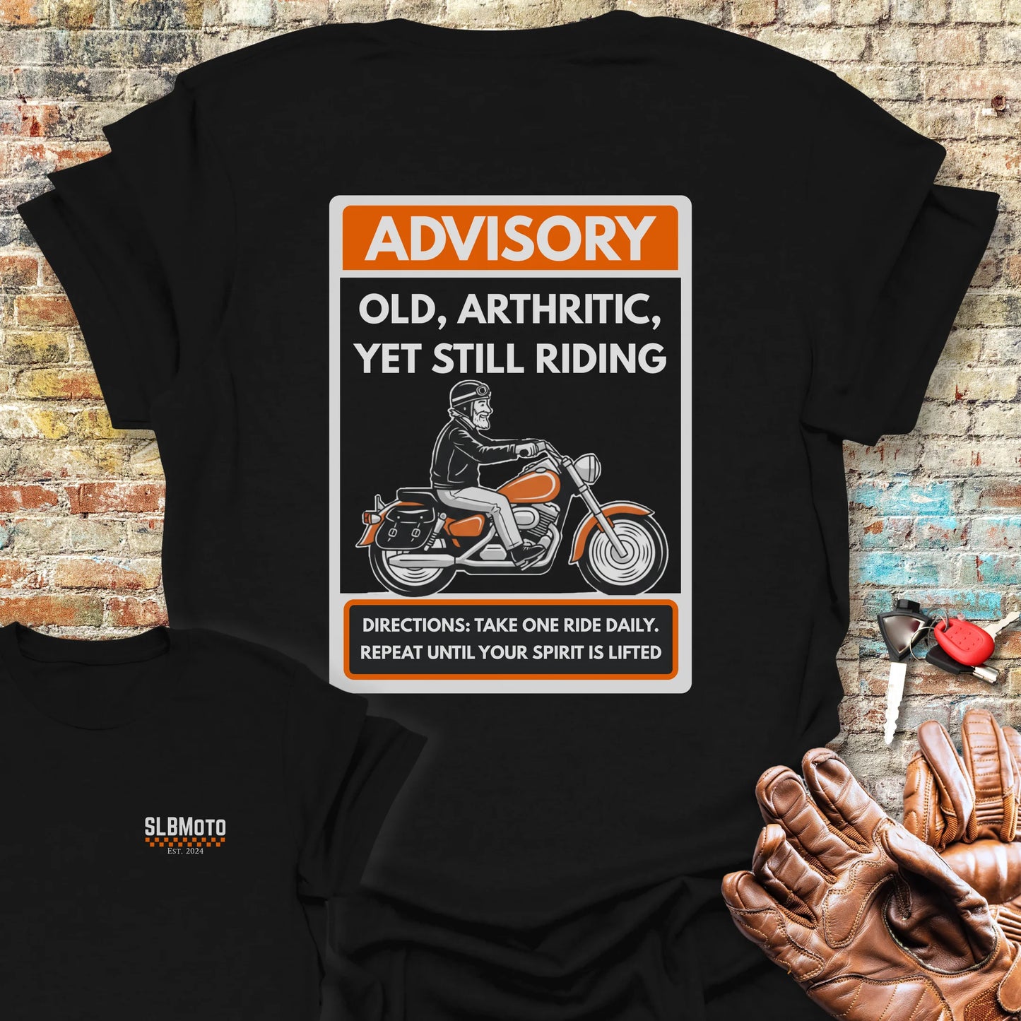 Advisory Back Print T-Shirt - Black