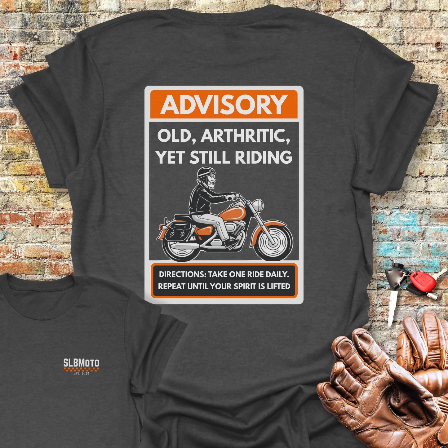 Advisory Back Print T-Shirt - Dark Heather