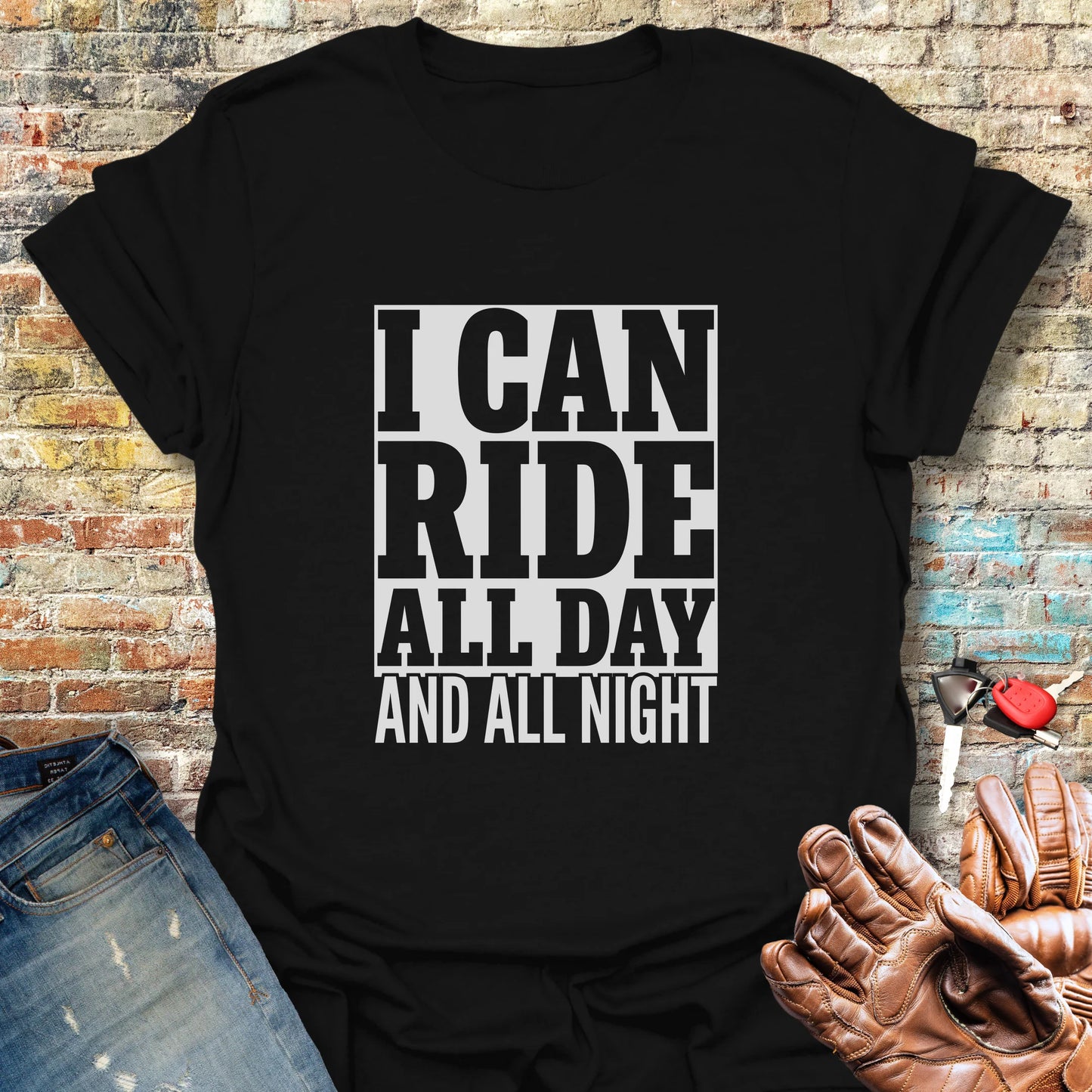 All Day All Night T-Shirt - Black