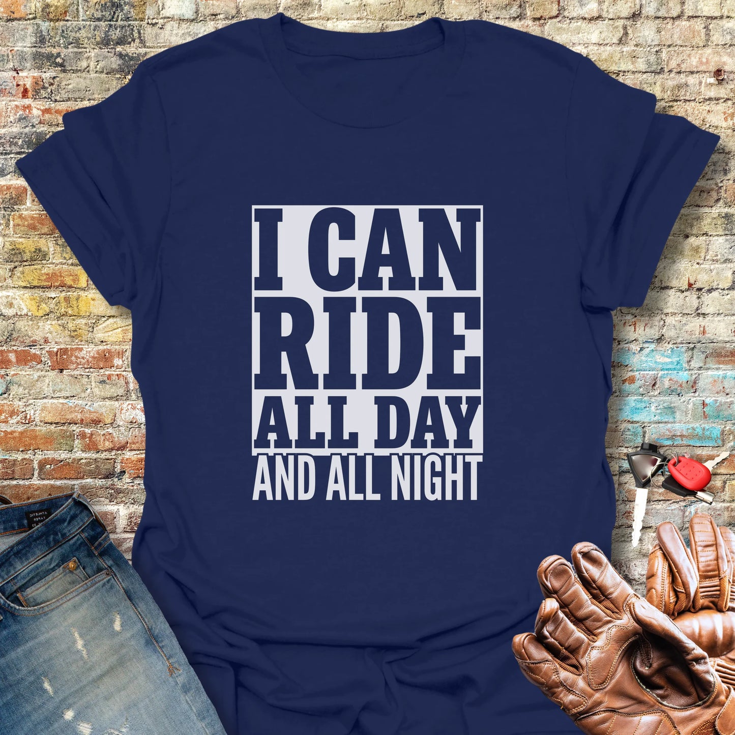 All Day All Night T-Shirt - Navy