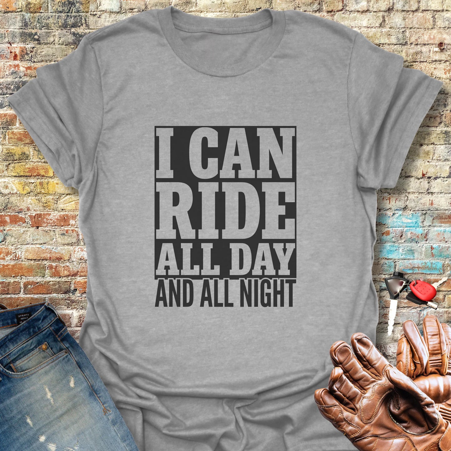 All Day All Night T-Shirt - Sport Grey