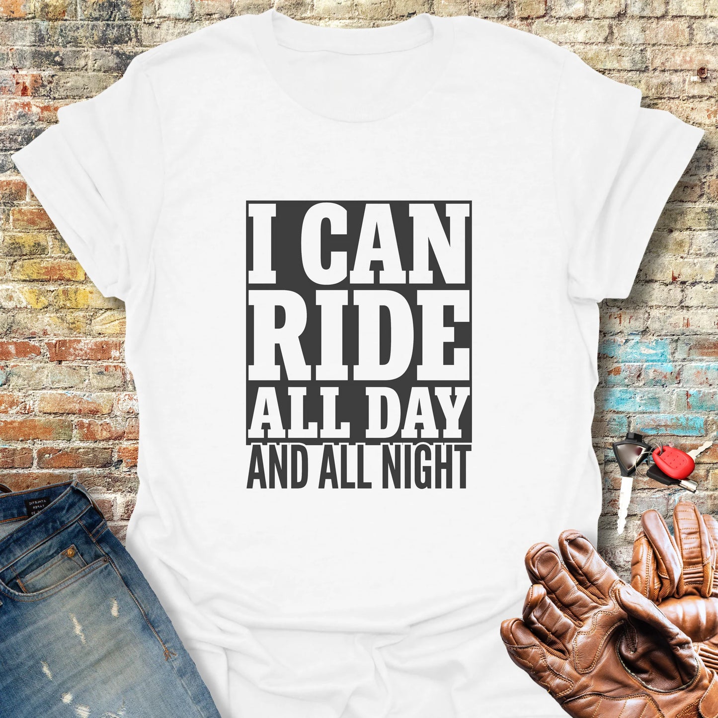 All Day All Night T-Shirt - White