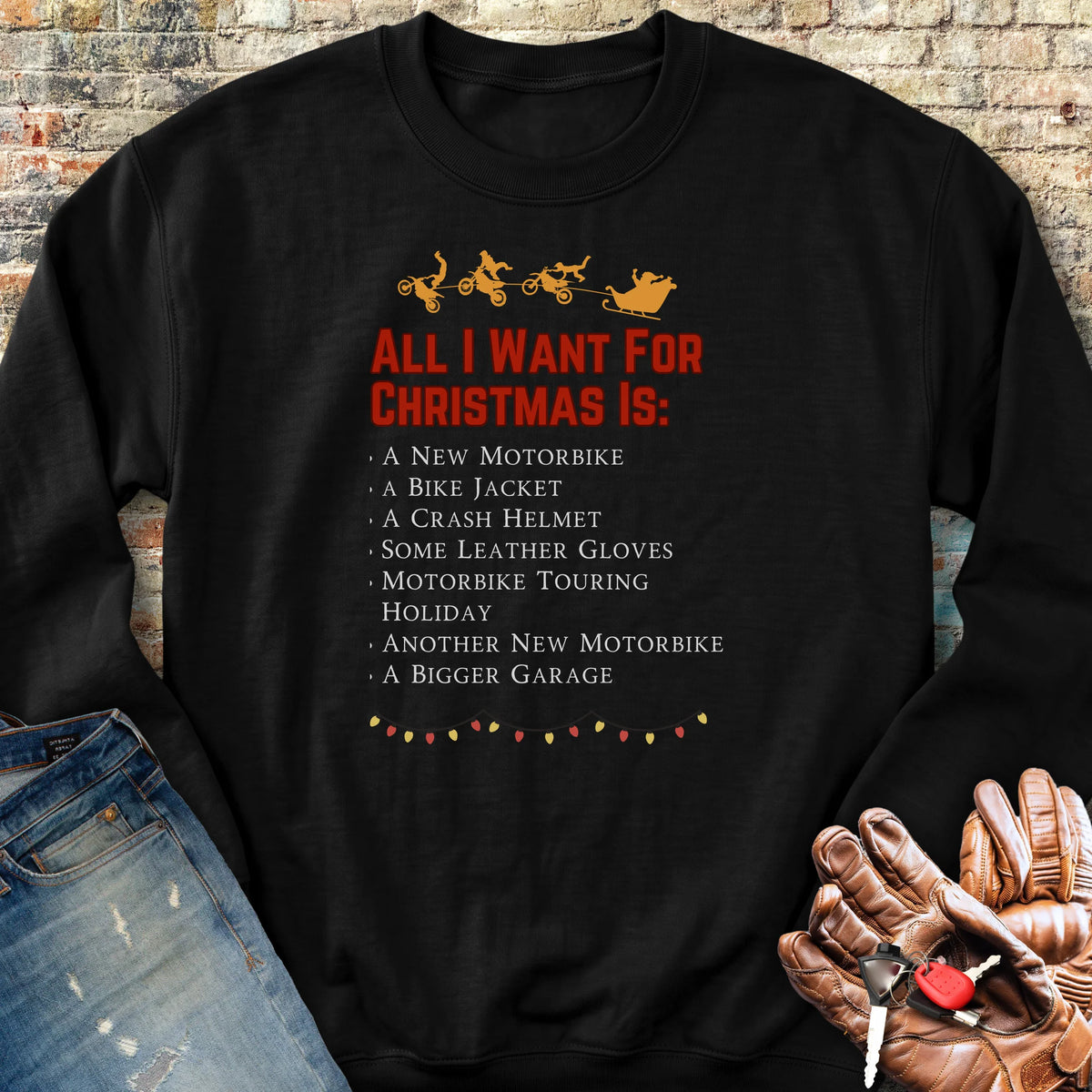 All I Want For Christmas Sweatshirt - Black
