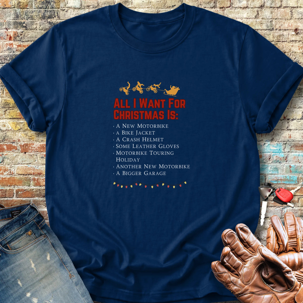 All I Want For Christmas Classic T-Shirt - Navy