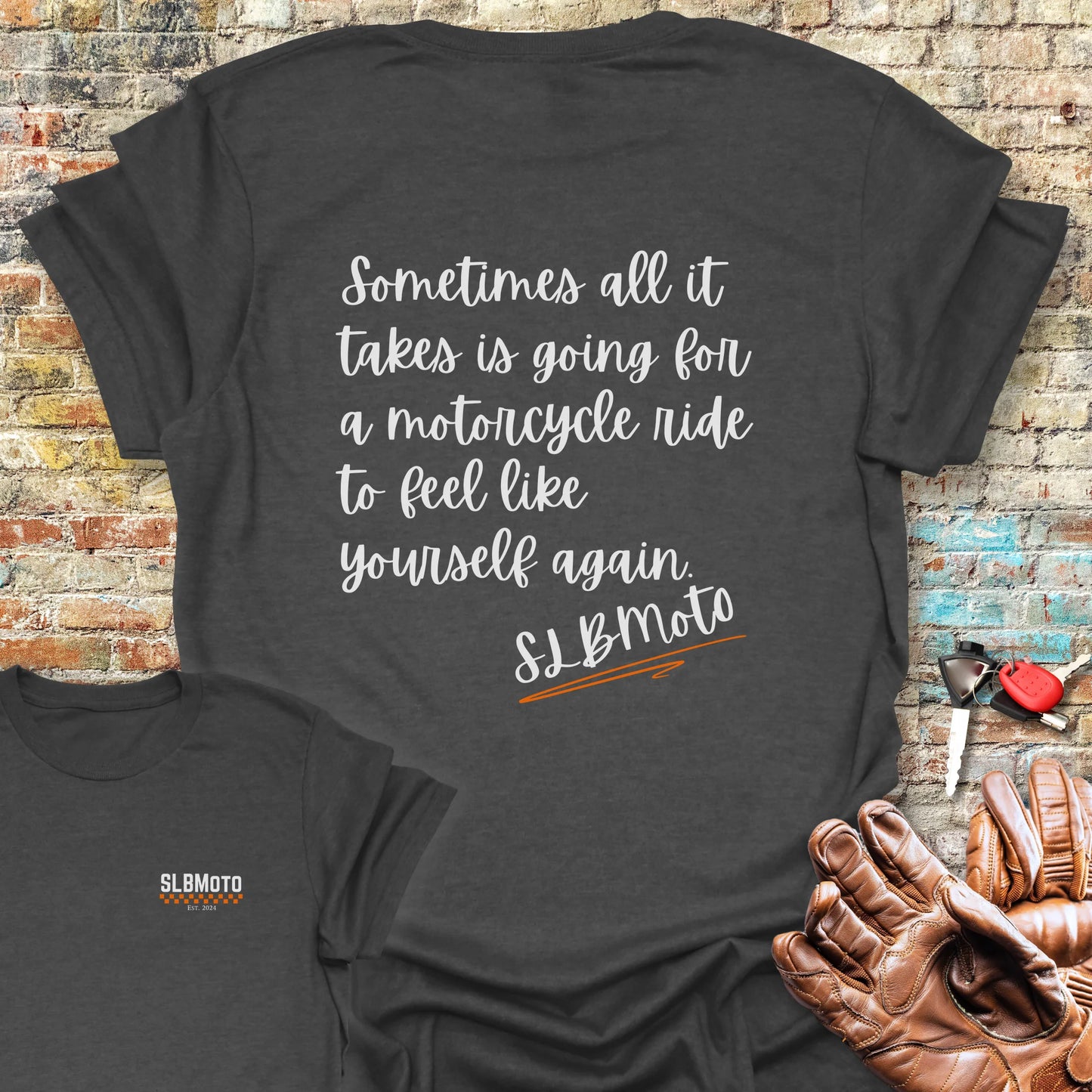 All It Takes Back Print T-Shirt - Dark Heather