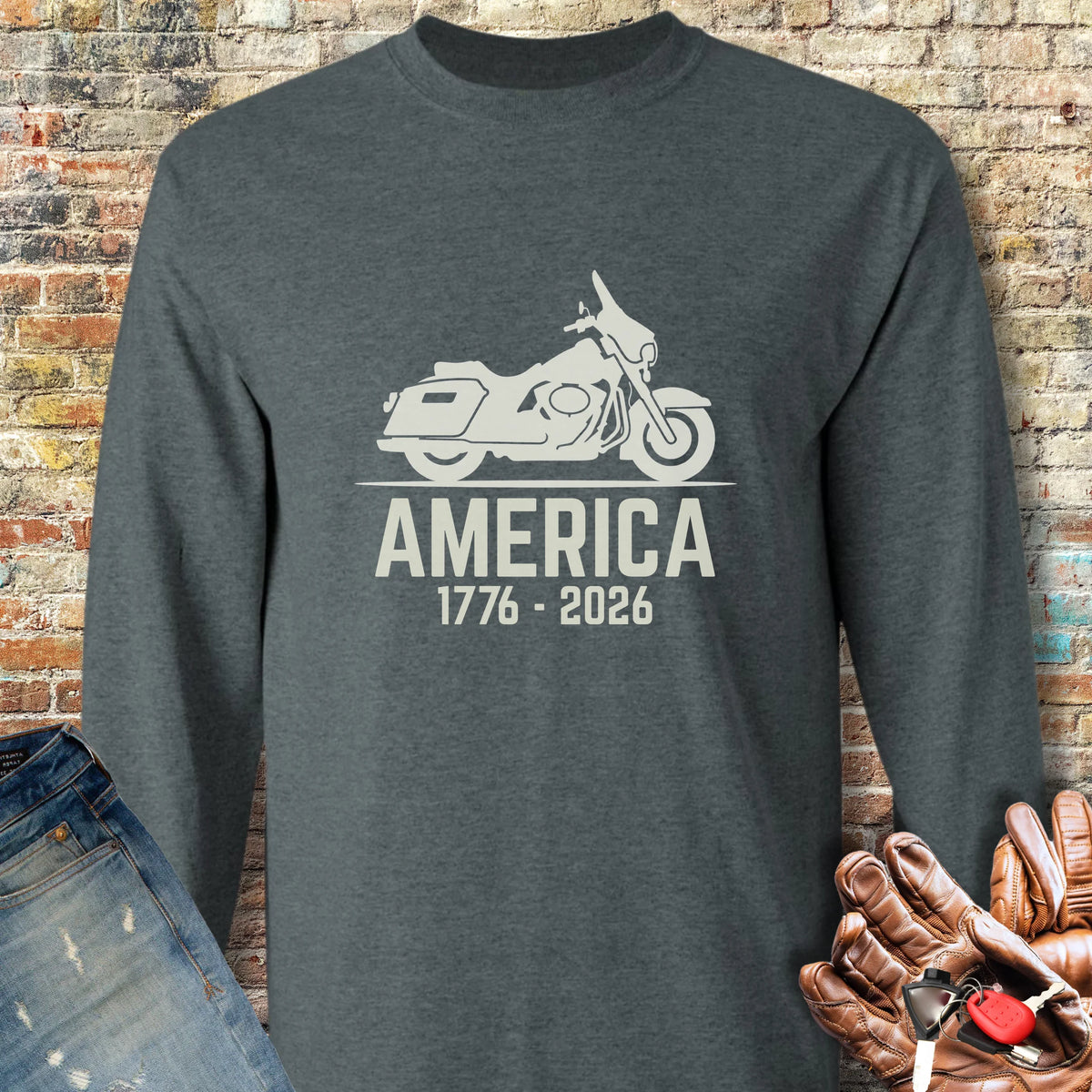 America 250 Long Sleeve T-Shirt - Dark Heather