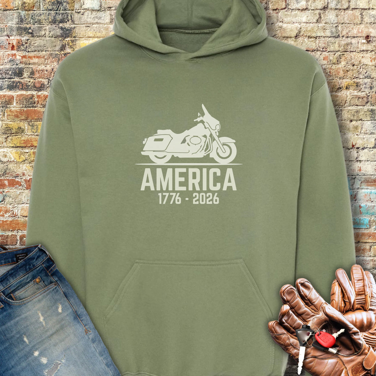 America 250 Hoodie - Military Green