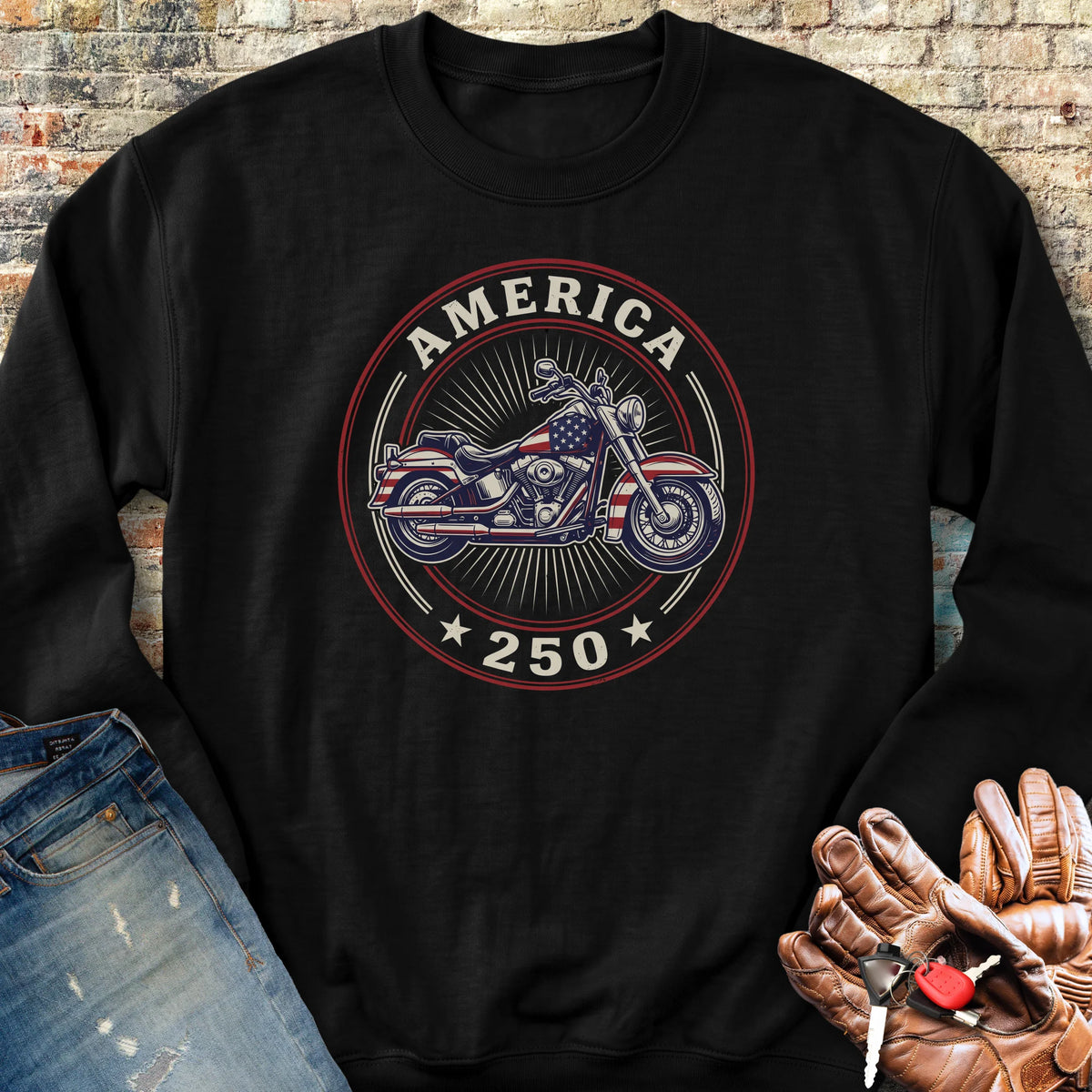 America Badge 250 Sweatshirt - Black