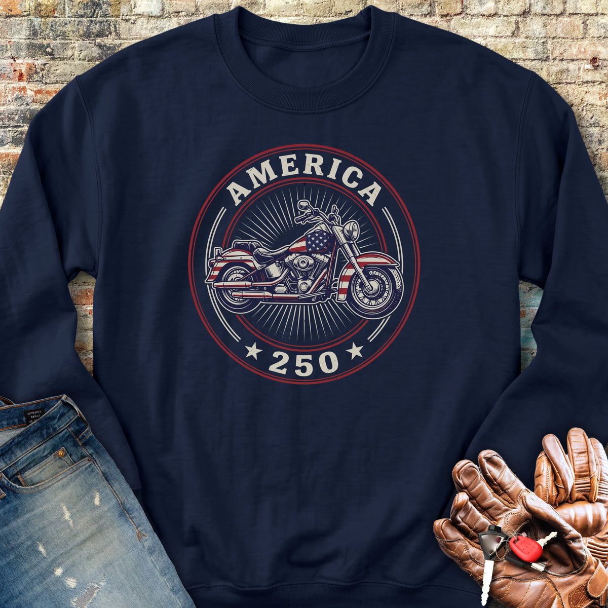 America Badge 250 Sweatshirt - Navy