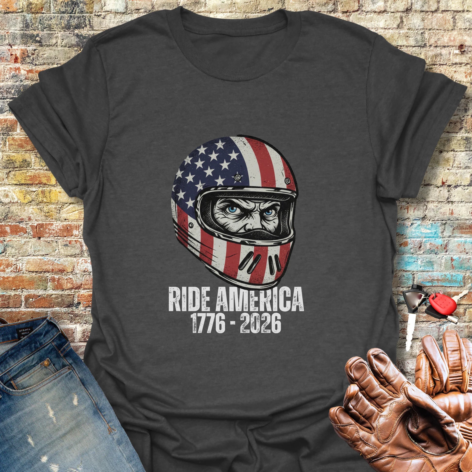 America Helmet 250 T-Shirt - Dark Heather