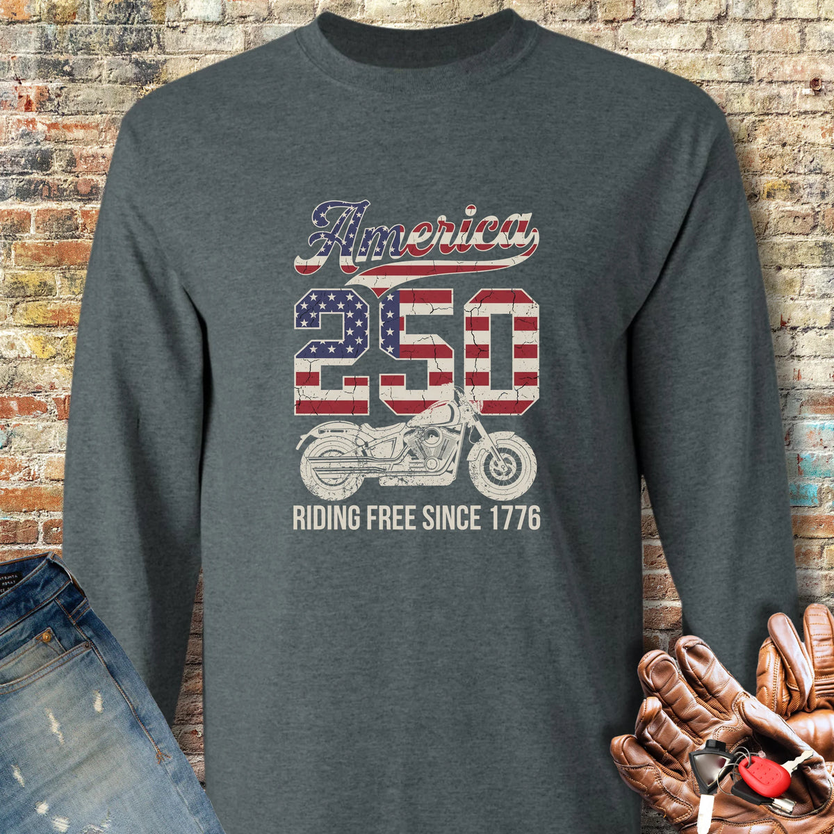 America Since 1776 Long Sleeve T-Shirt - Dark Heather