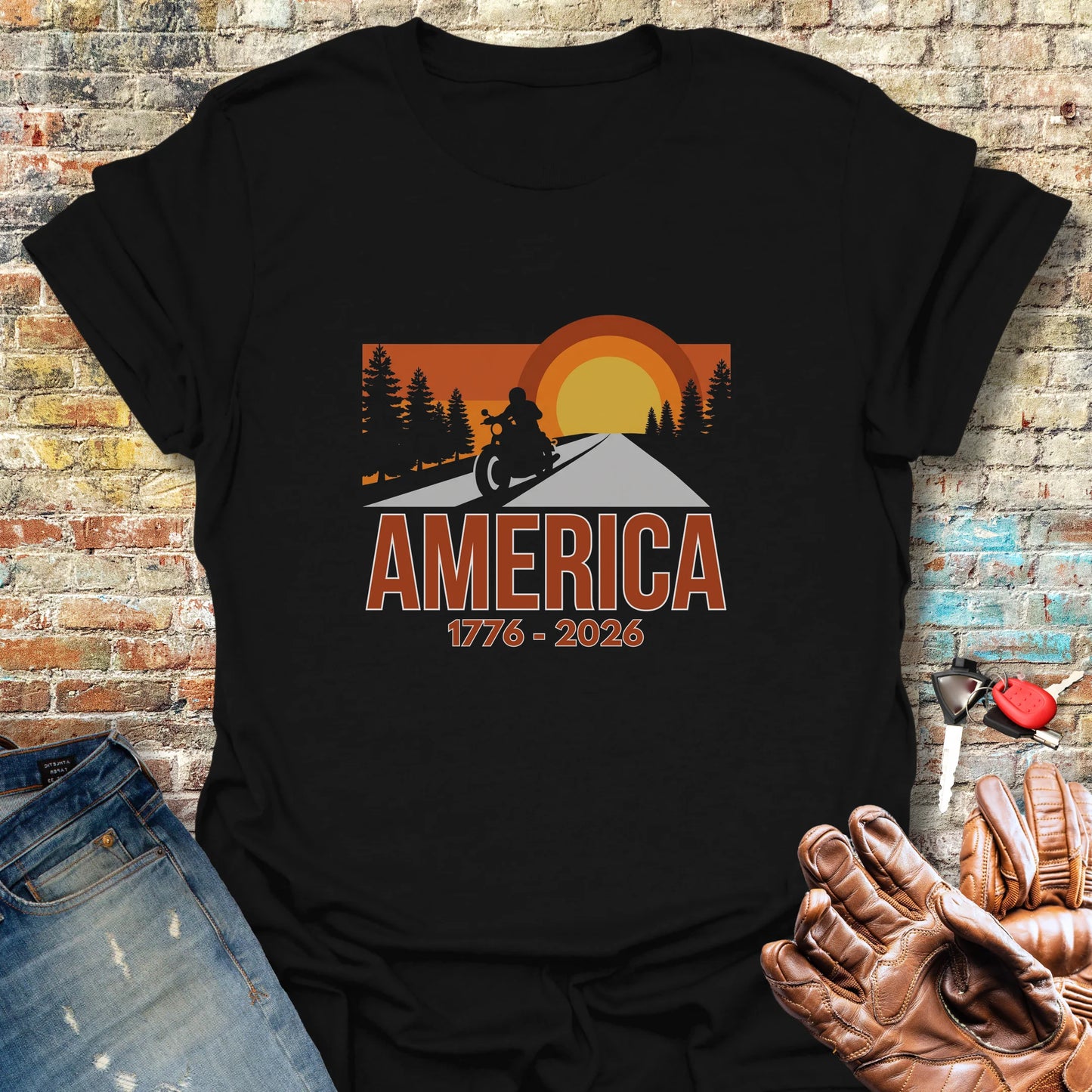 America Sunrise 250 T-Shirt - Black