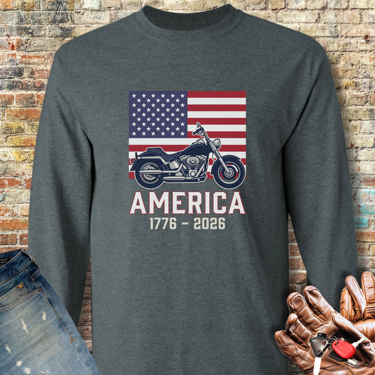 American Cruiser 250 Long Sleeve T-Shirt - Dark Heather