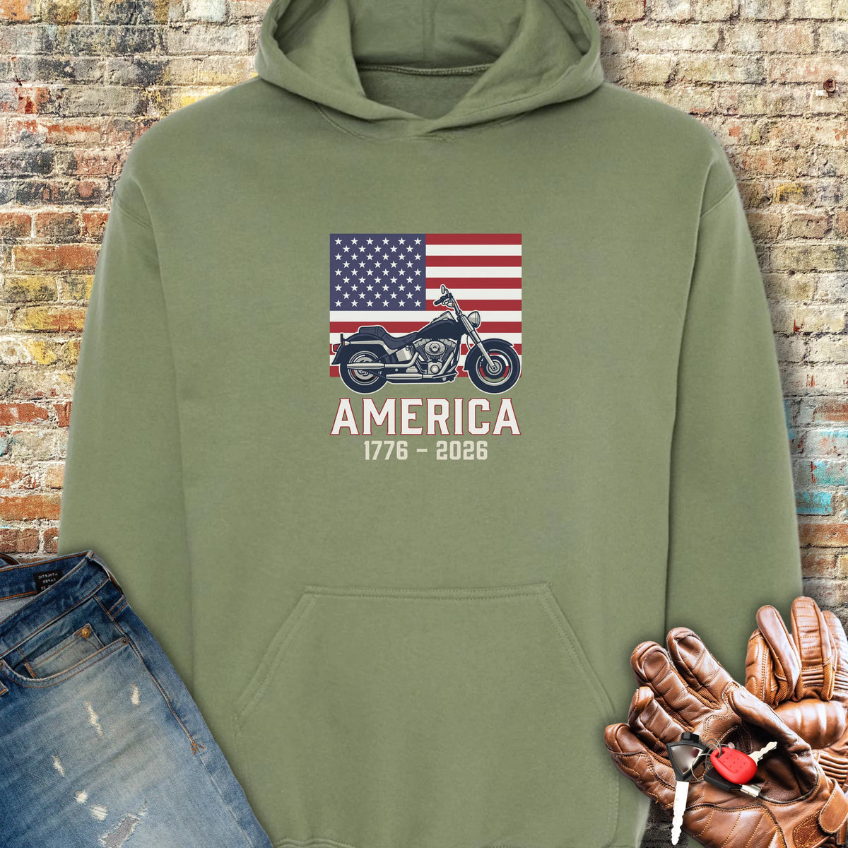 American Cruiser 250 Hoodie - Military Green