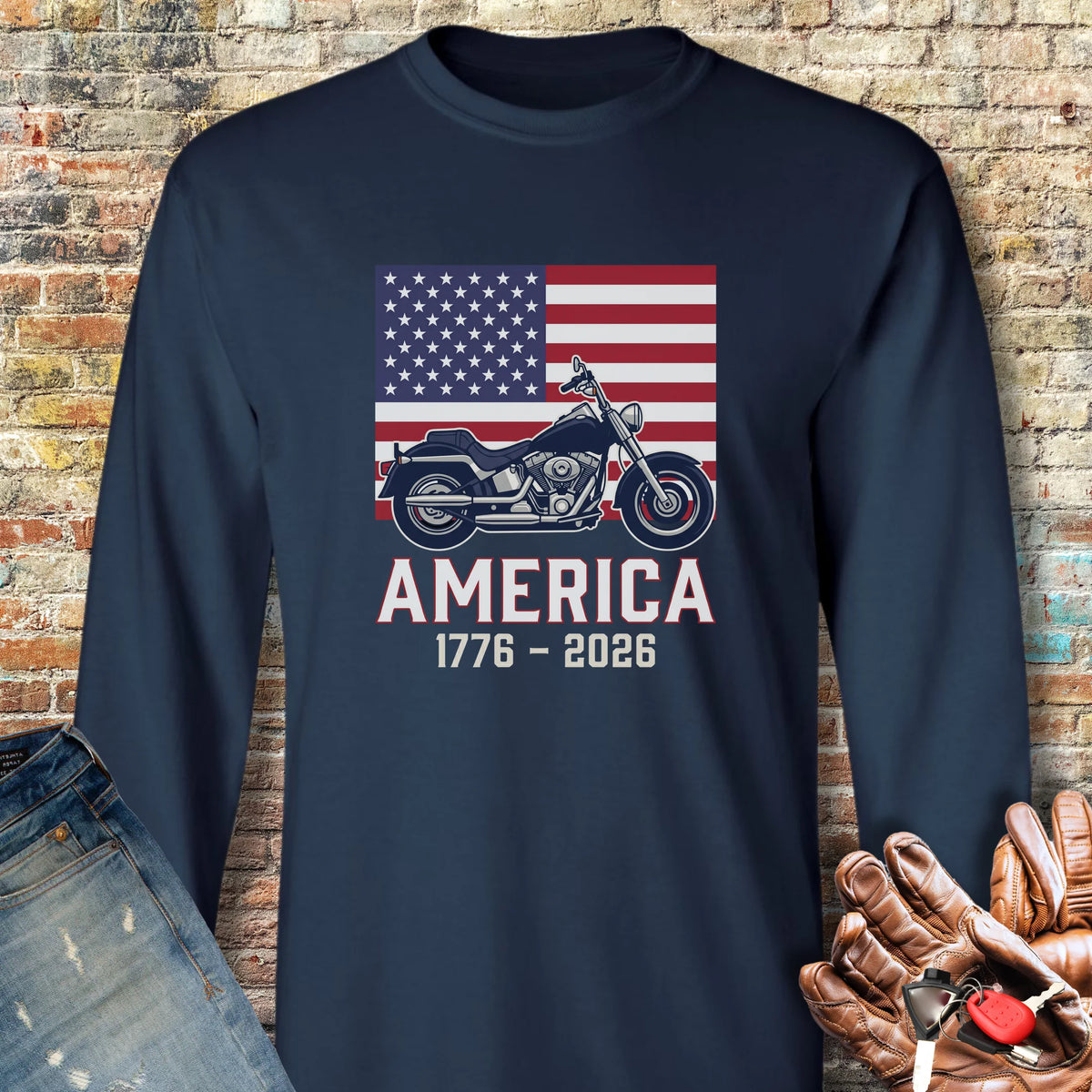 American Cruiser 250 Long Sleeve T-Shirt - Navy